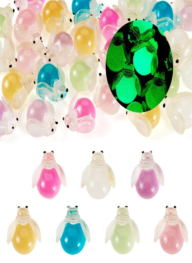 BB Beadthoven Beadthoven Luminous Mini Resin Glowworm, Glow in The Dark Glowworm Insect Figurine Multicolor Cute Animals Cabochons Ornaments for Dollhouse Fairy Garden Accessories Phone Case Home Decoration - Image 1